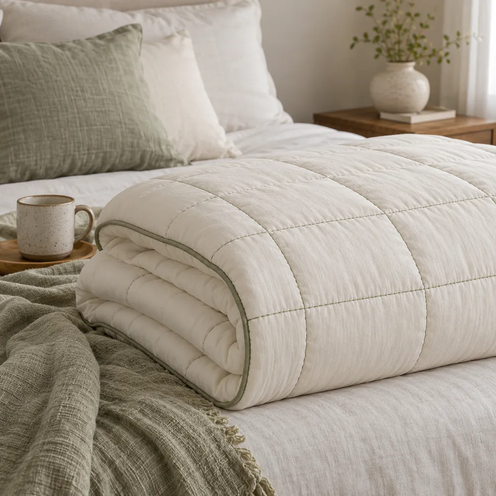 Sample Cloudmere comforter, lifestyle photo